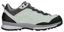 Lowa Wanderschuhe Delago GTX Low (Trekking, Spaltleder-Textil, wasserdicht) patinagrün/hellblau Damen